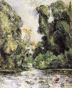 Paul Cezanne of water and leaves painting